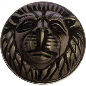Brass Antique Handle Bar Grip Lion Face Engraved For Royal Enfield Motorcycle