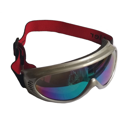 Riding Googles Coloured Glass Silver Frame