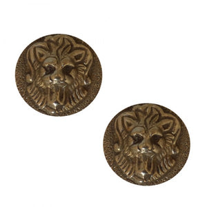 Brass Antique Handle Bar Grip Lion Face For Royal Enfield Motorcycle